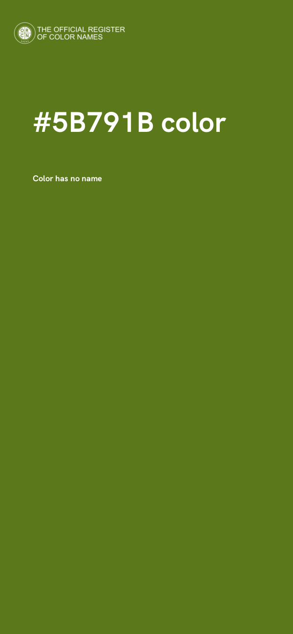 #5B791B color image