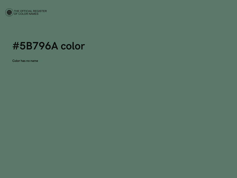 #5B796A color image