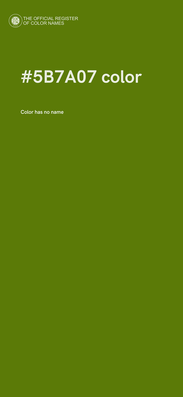 #5B7A07 color image