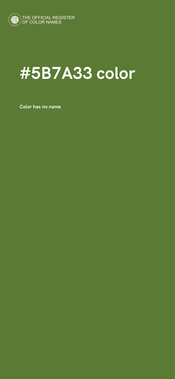 #5B7A33 color image