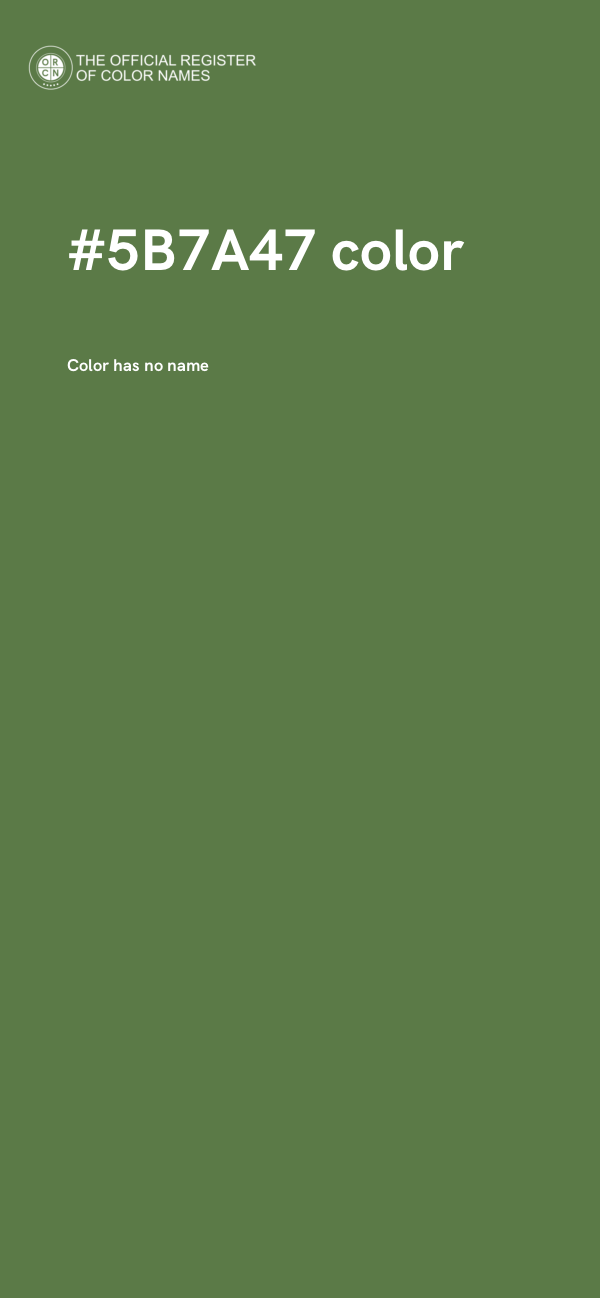 #5B7A47 color image