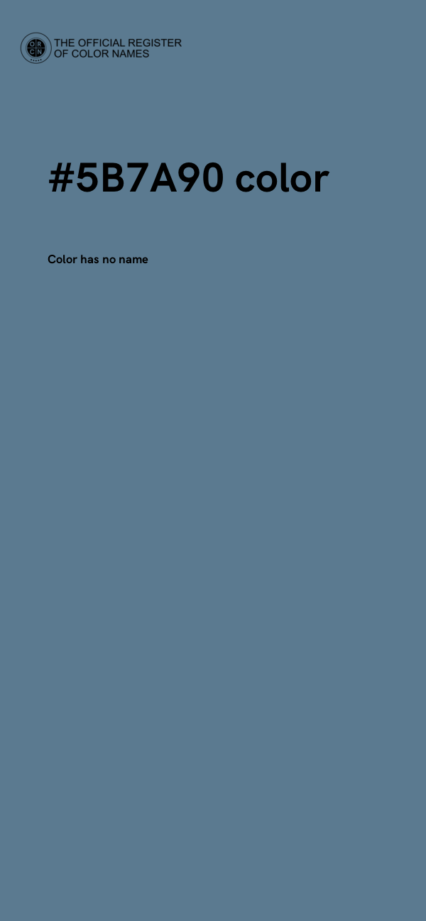 #5B7A90 color image
