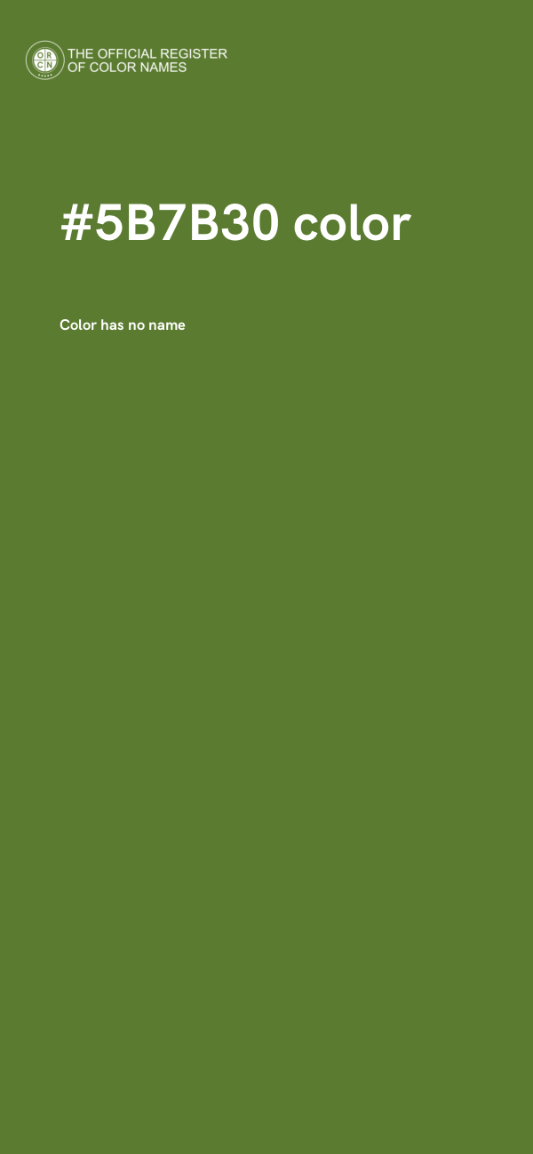 #5B7B30 color image