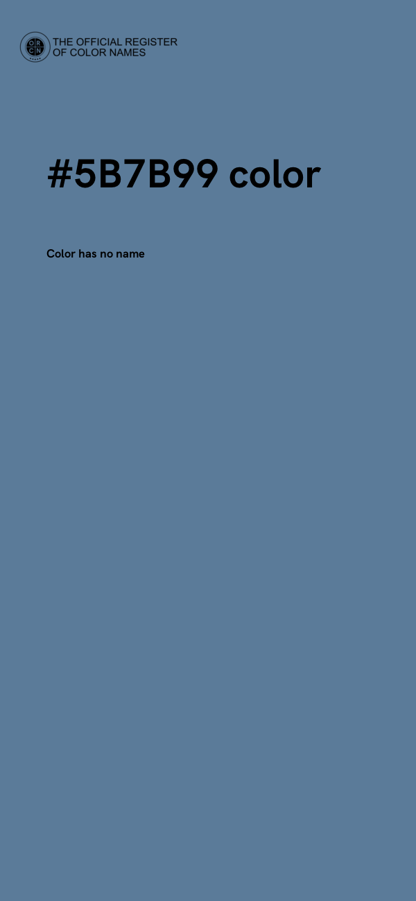 #5B7B99 color image