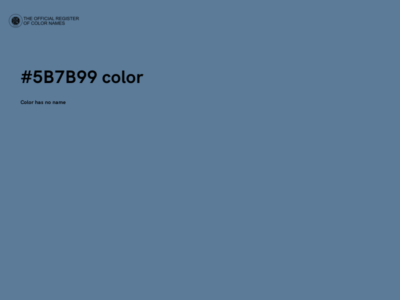 #5B7B99 color image