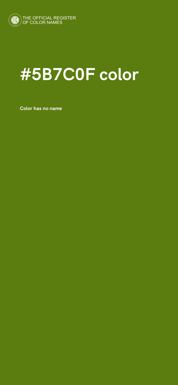 #5B7C0F color image