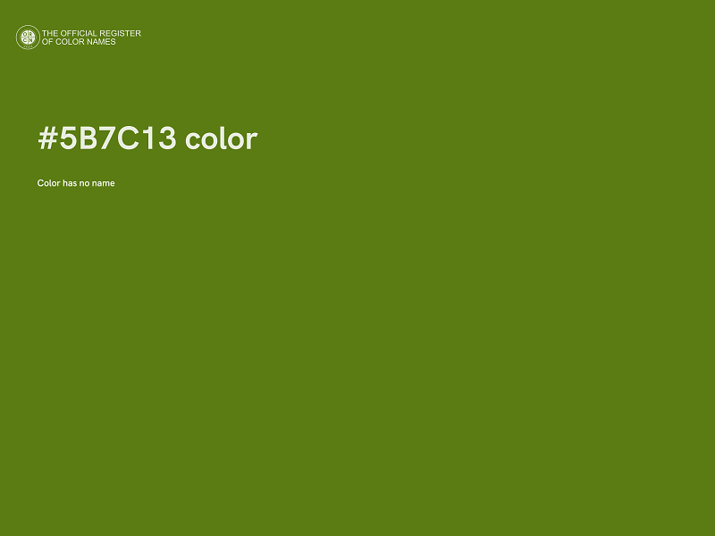 #5B7C13 color image