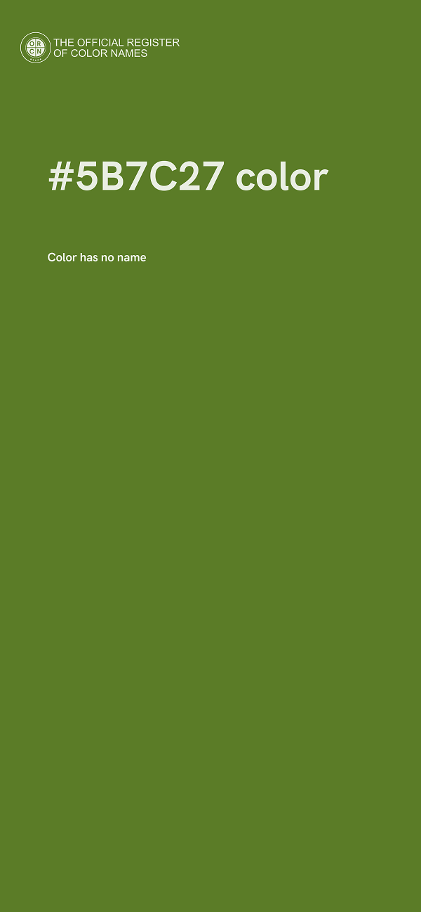 #5B7C27 color image