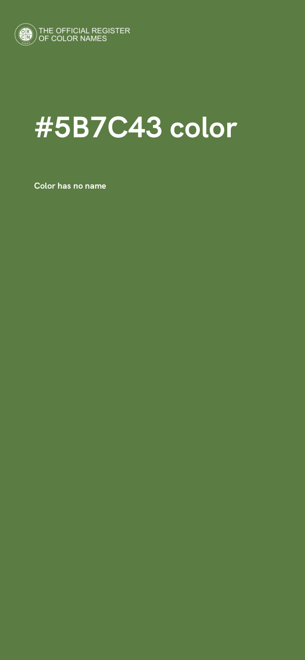 #5B7C43 color image