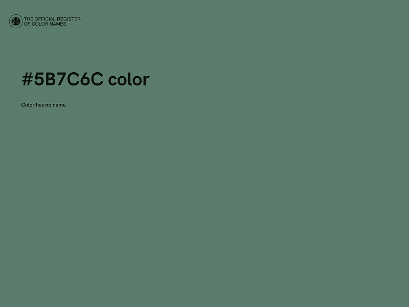 #5B7C6C color image