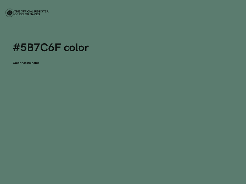 #5B7C6F color image