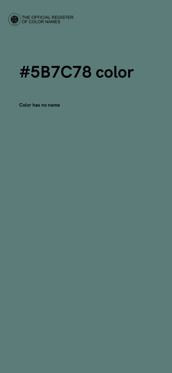 #5B7C78 color image