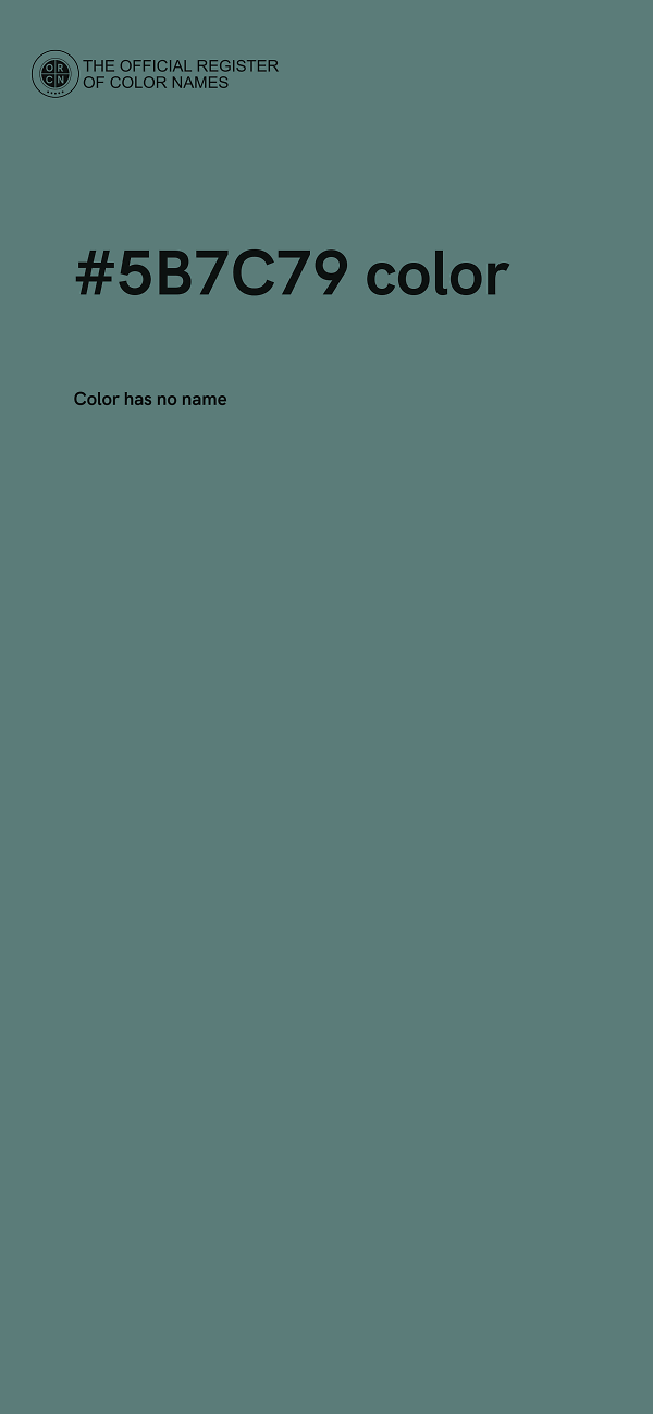#5B7C79 color image