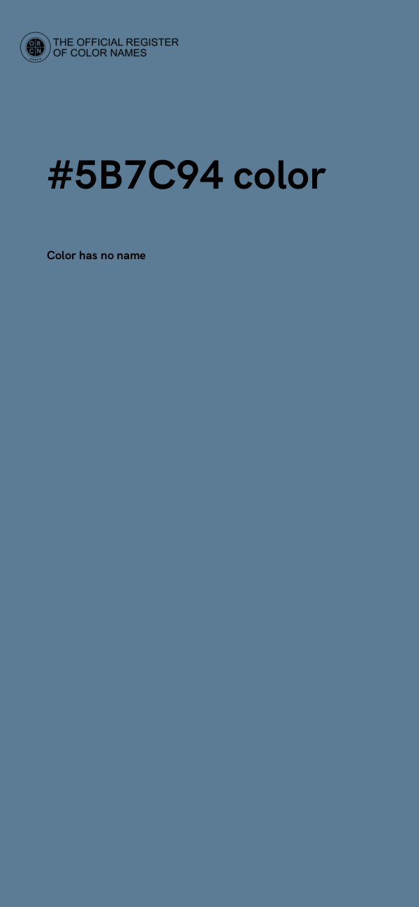 #5B7C94 color image