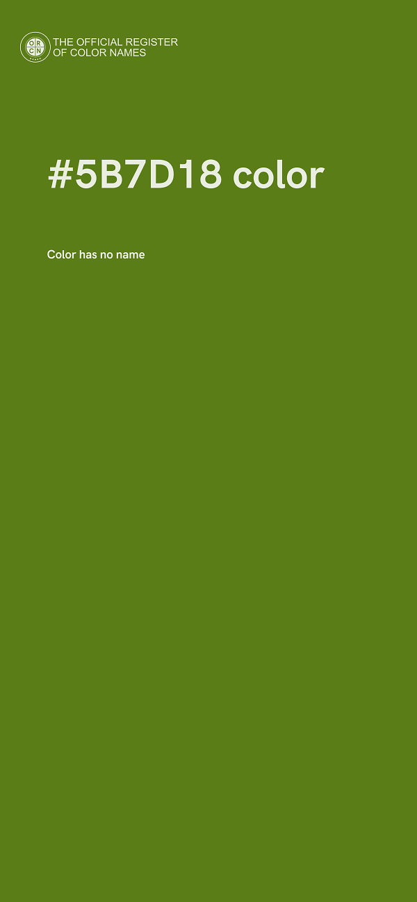 #5B7D18 color image
