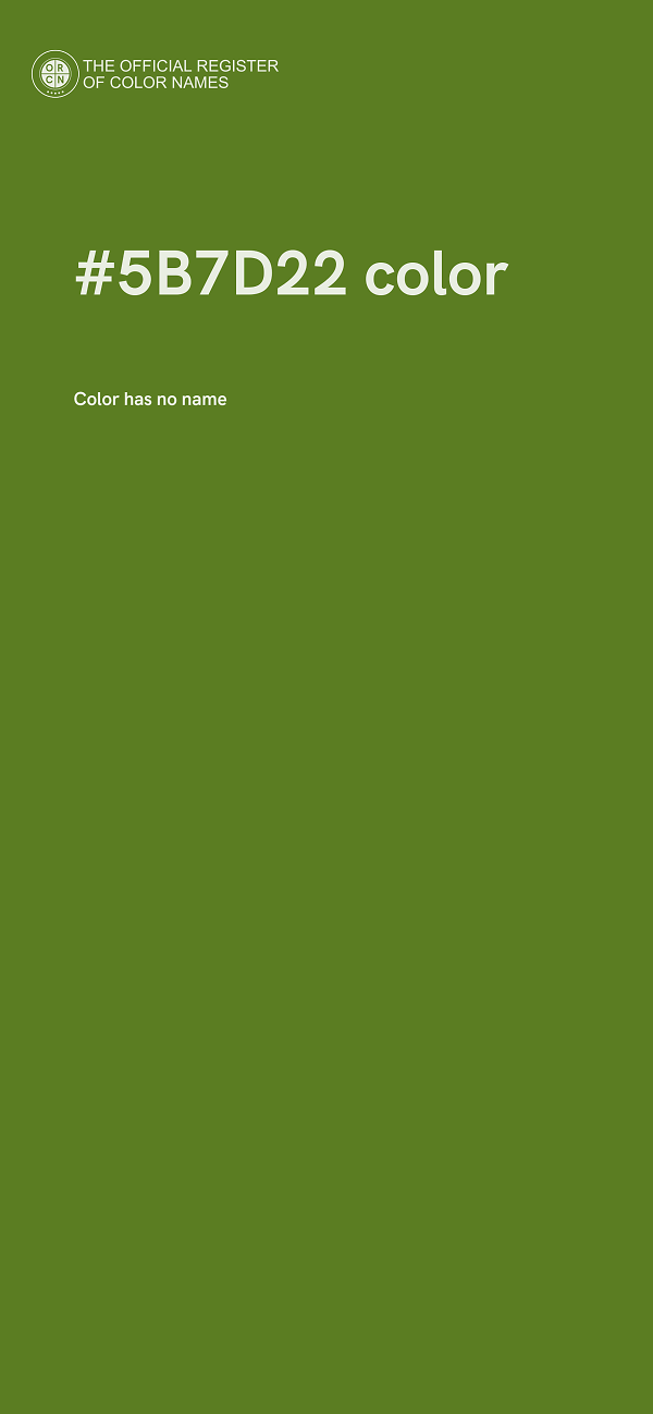 #5B7D22 color image