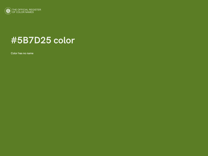 #5B7D25 color image