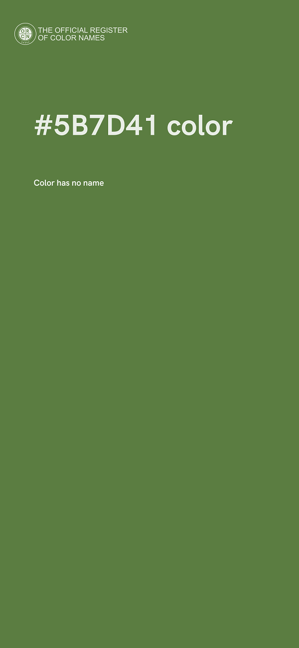 #5B7D41 color image