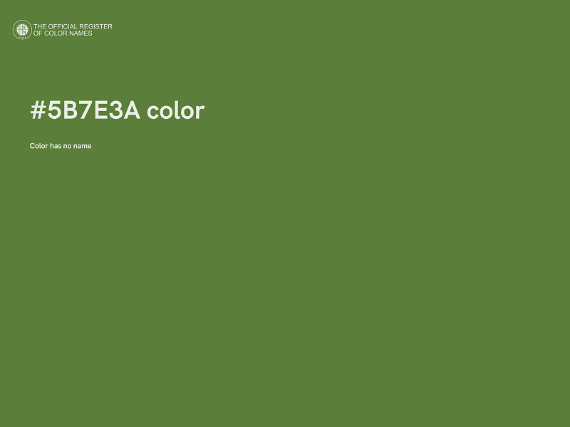 #5B7E3A color image