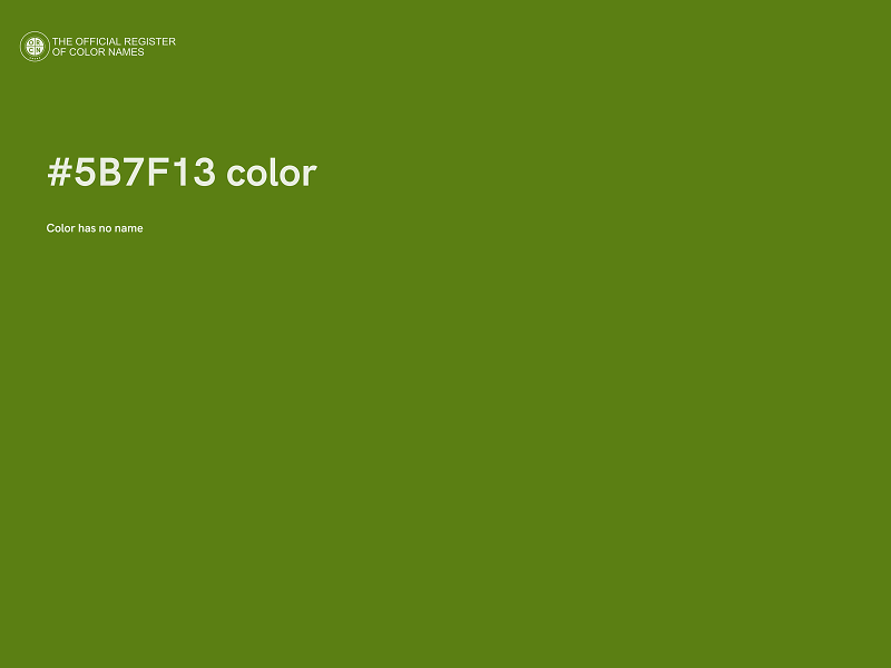 #5B7F13 color image