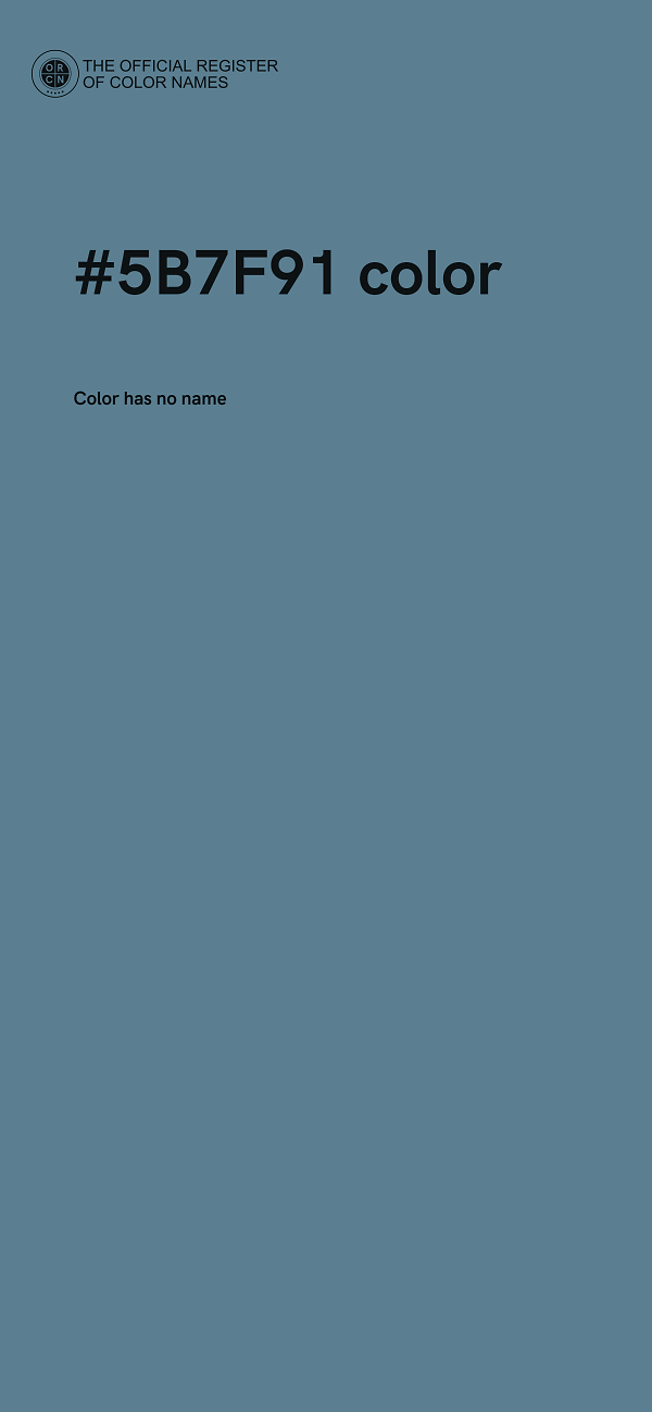 #5B7F91 color image