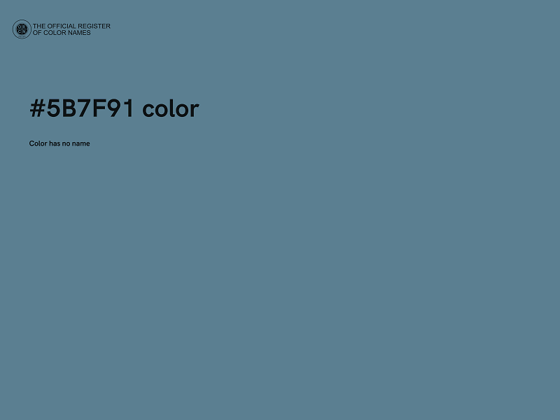 #5B7F91 color image