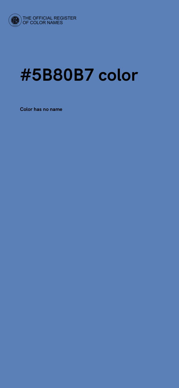 #5B80B7 color image