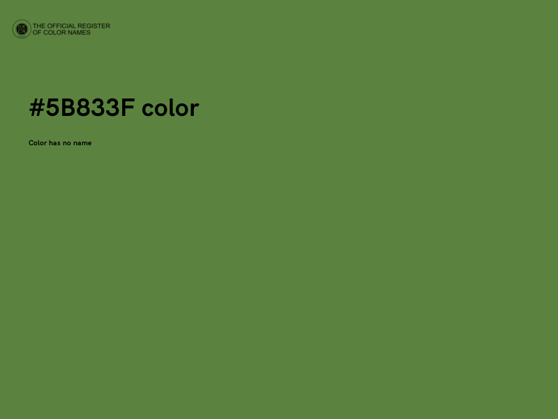 #5B833F color image