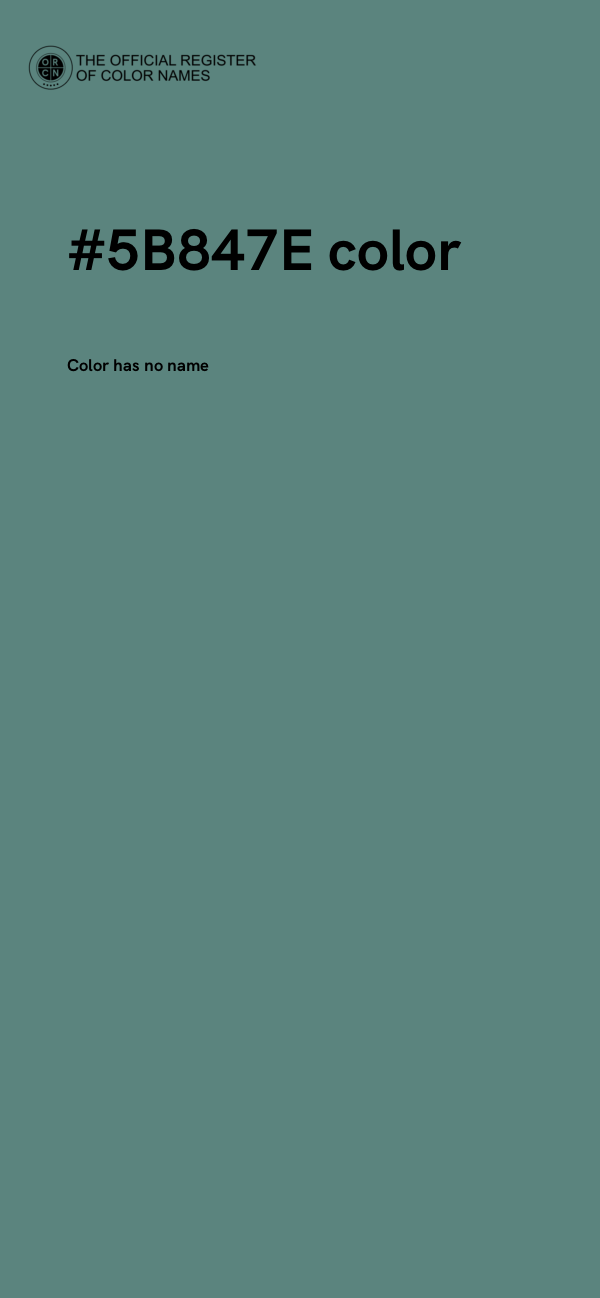 #5B847E color image