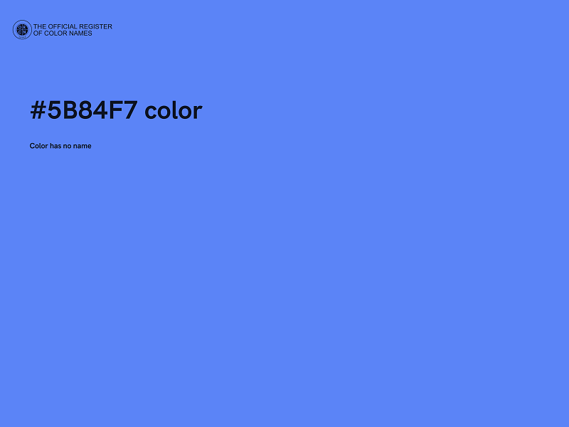 #5B84F7 color image