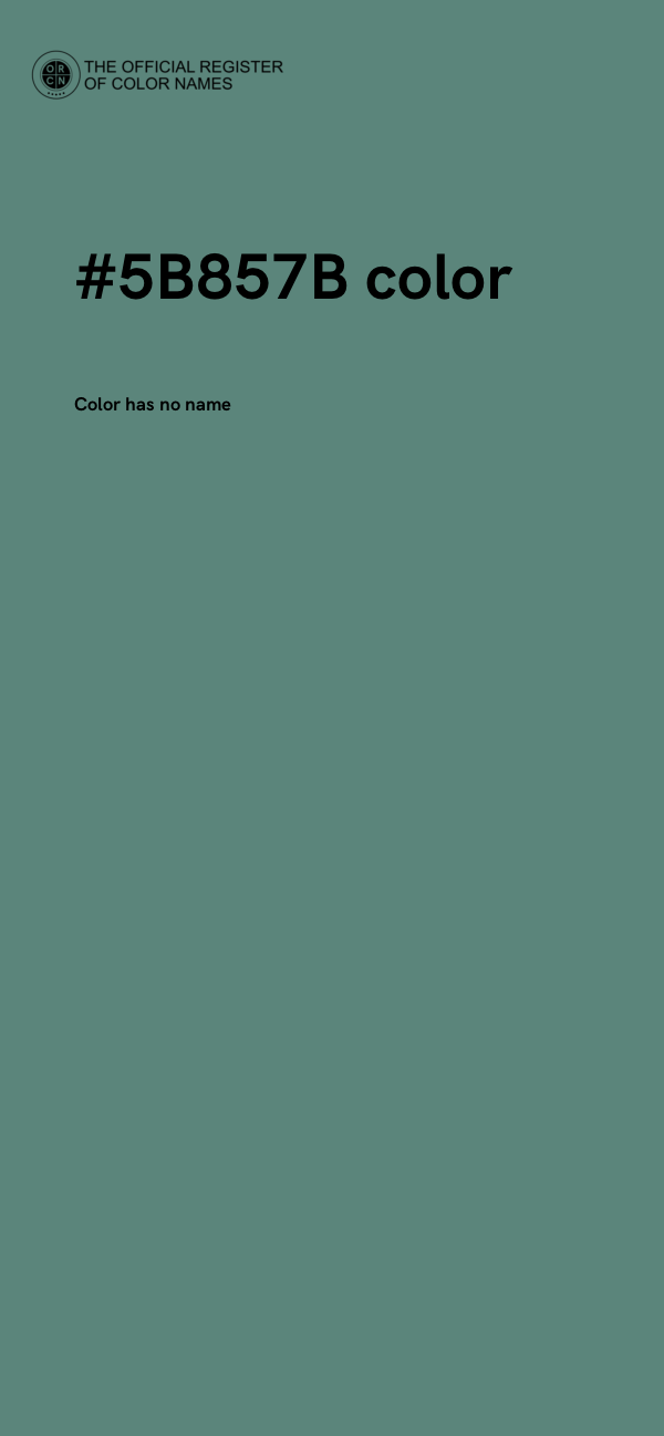 #5B857B color image