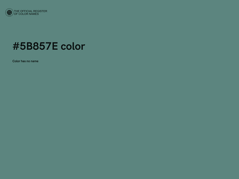 #5B857E color image