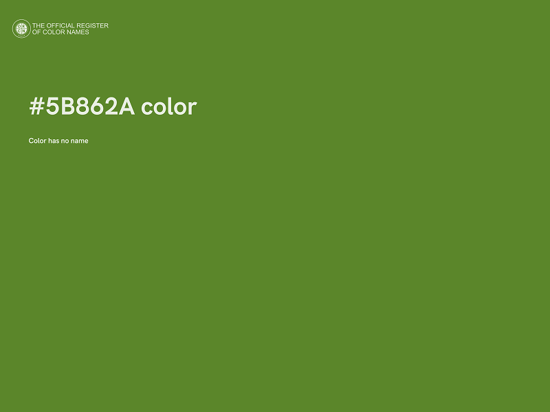 #5B862A color image