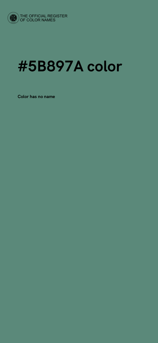 #5B897A color image
