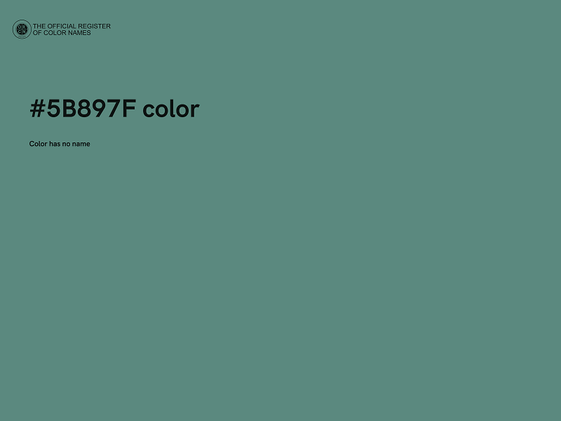 #5B897F color image