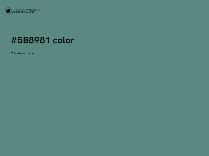 #5B8981 color image