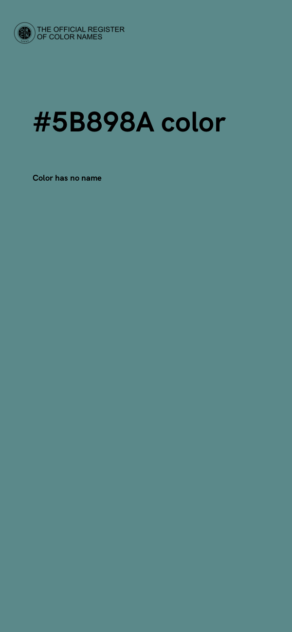 #5B898A color image