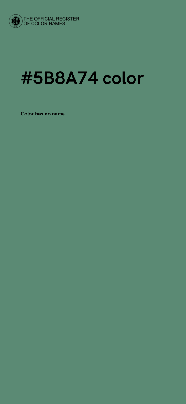 #5B8A74 color image