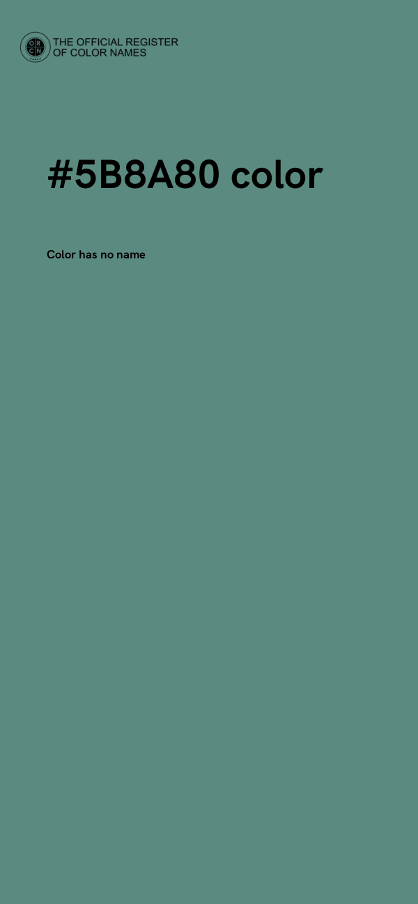 #5B8A80 color image