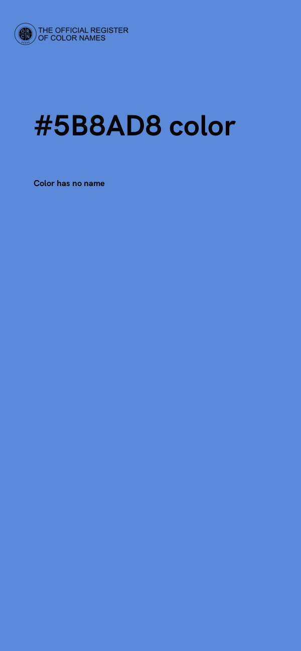 #5B8AD8 color image