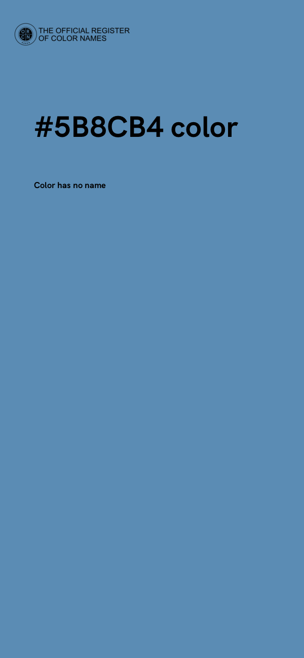 #5B8CB4 color image