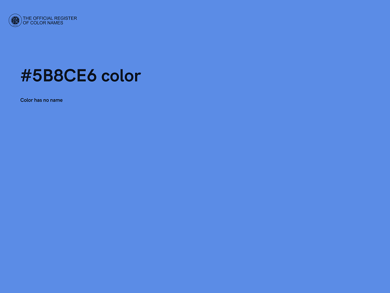 #5B8CE6 color image