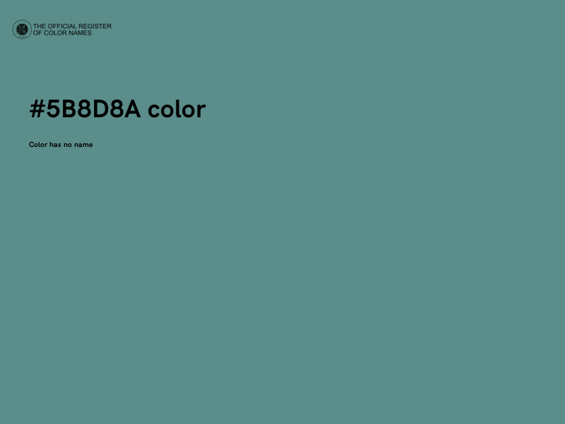 #5B8D8A color image