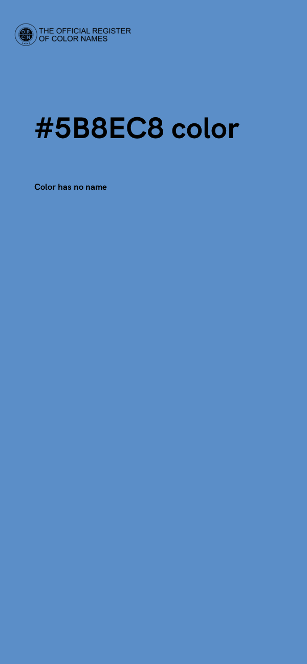 #5B8EC8 color image