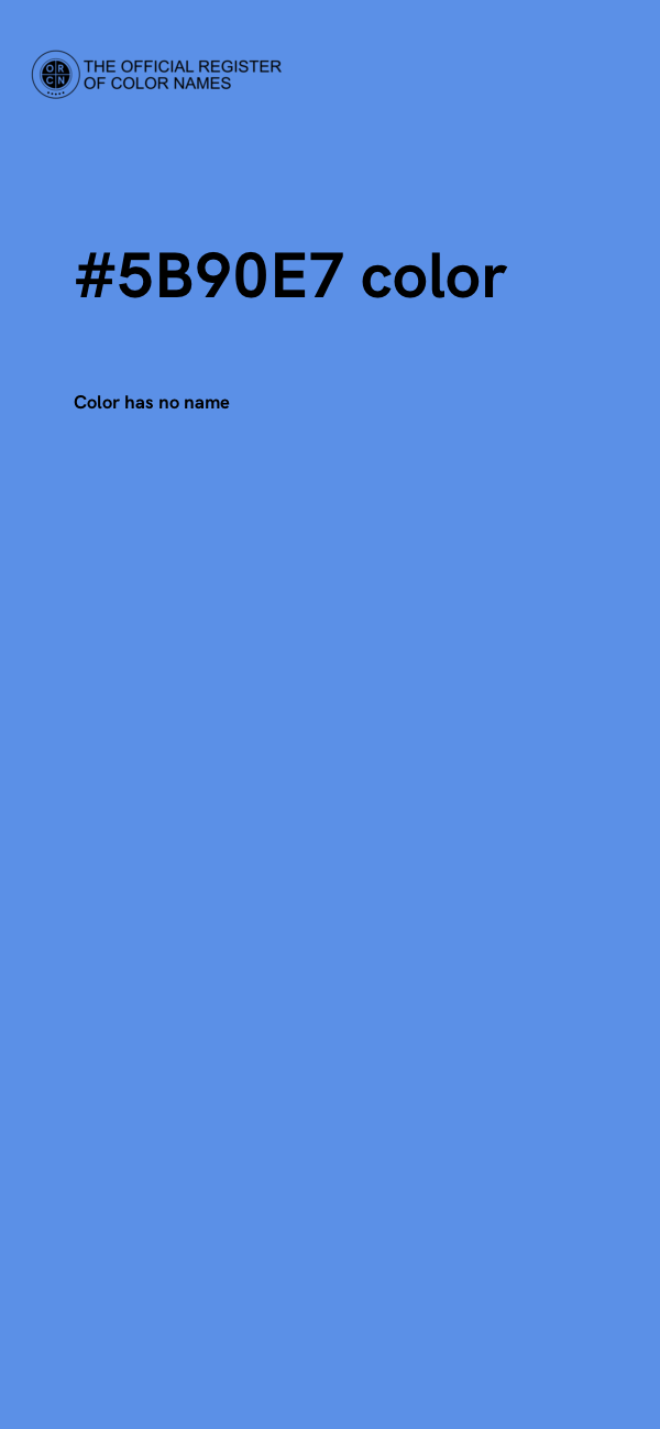 #5B90E7 color image