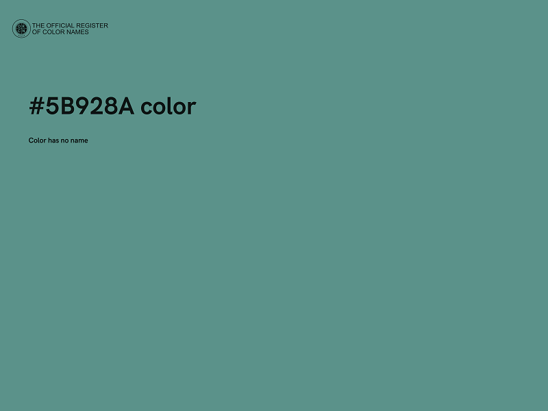 #5B928A color image