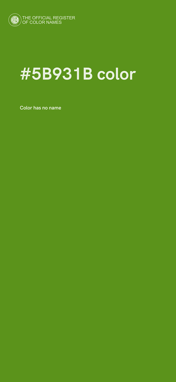 #5B931B color image