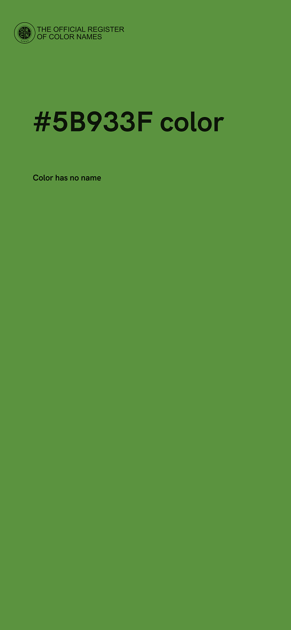 #5B933F color image
