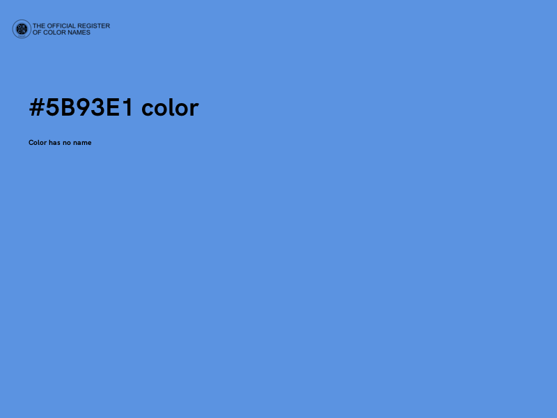 #5B93E1 color image