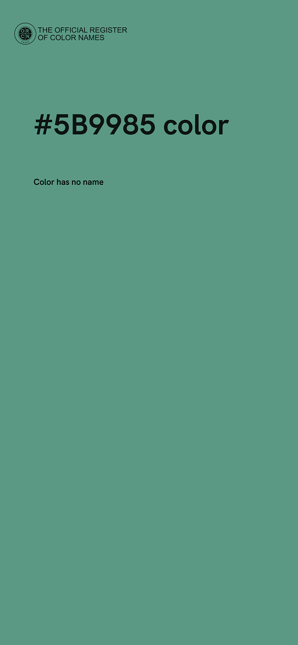 #5B9985 color image